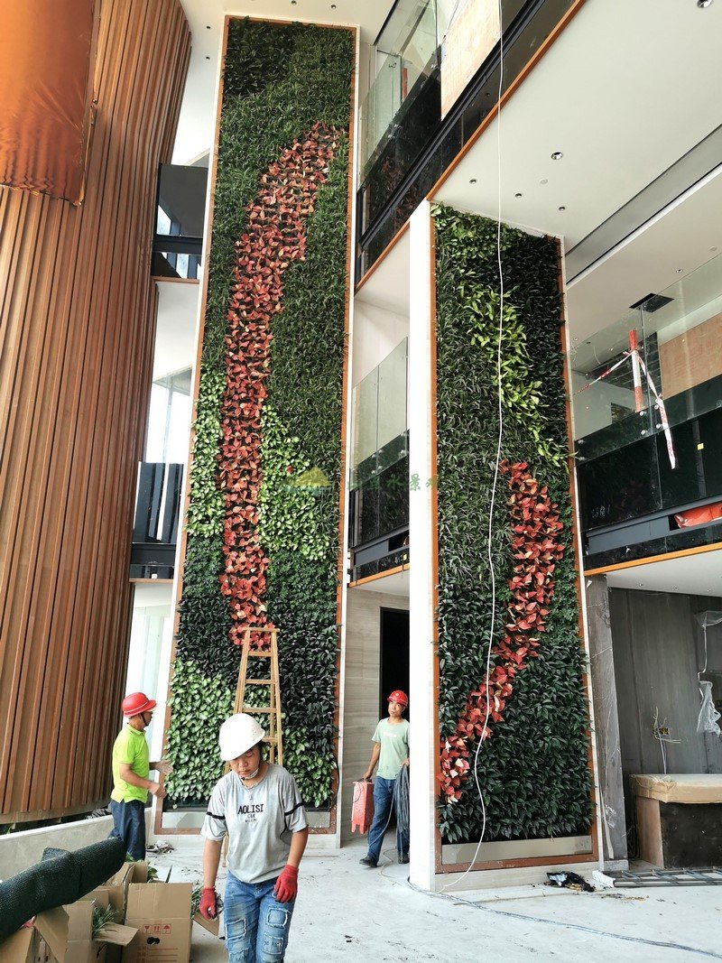珠海横琴广场入口垂直绿化植物墙