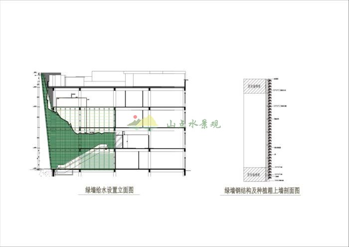 融合体入口处绿植墙设计