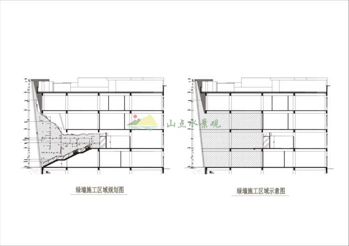 融合体入口处绿植墙设计