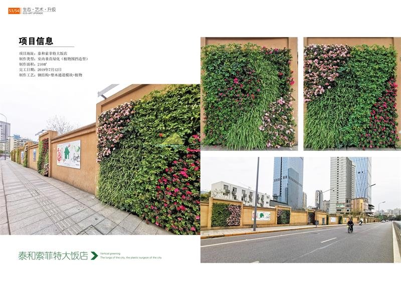 泰和索菲特大饭店室外绿植围挡垂直绿化景观