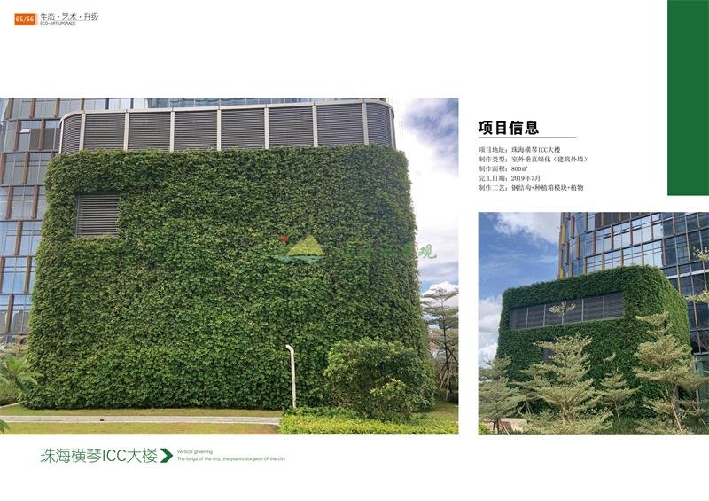 珠海横琴ICC大楼室外垂直绿化（建筑外墙）