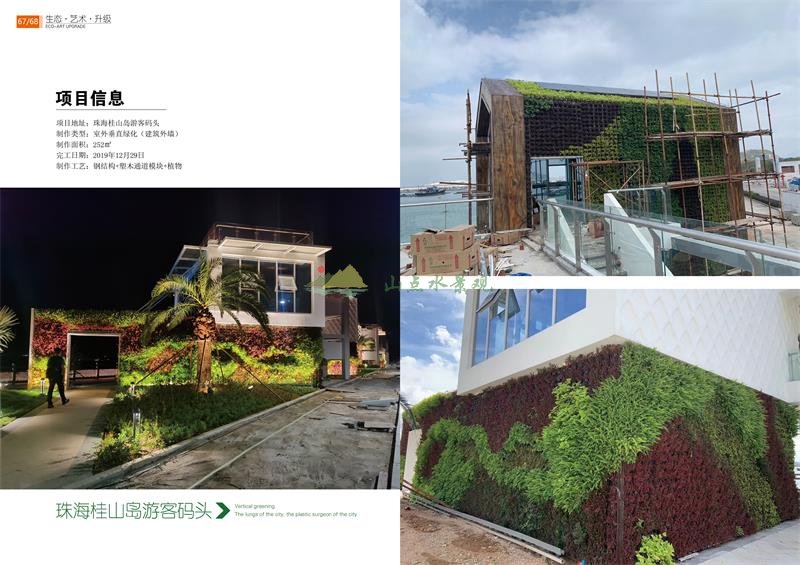 珠海桂山岛游客码头垂直绿化外墙植物墙