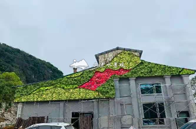 广西厂房外墙垂直绿化植物墙、屋顶绿化案例