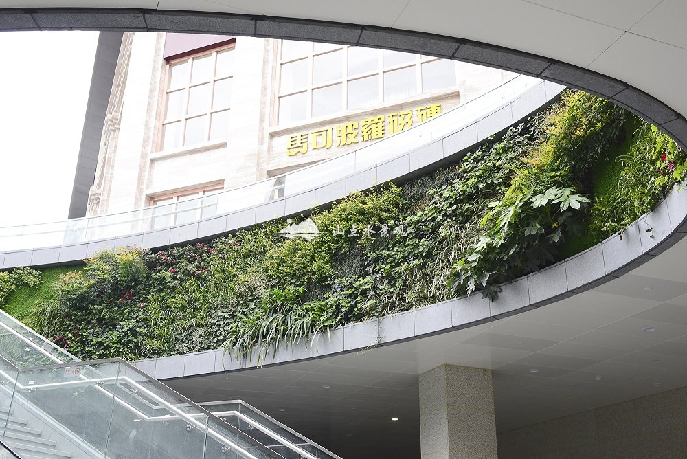 家具建材店门头垂直绿化植物墙景观