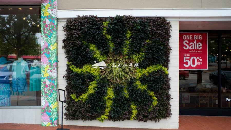 户外艺术植物墙