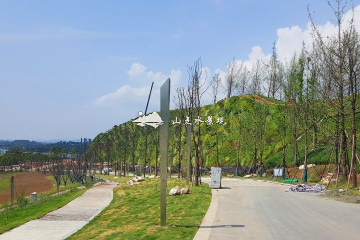 观景台护坡绿化，垂直绿化护坡景观案例