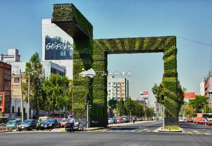 市政道路垂直绿化植物墙景观