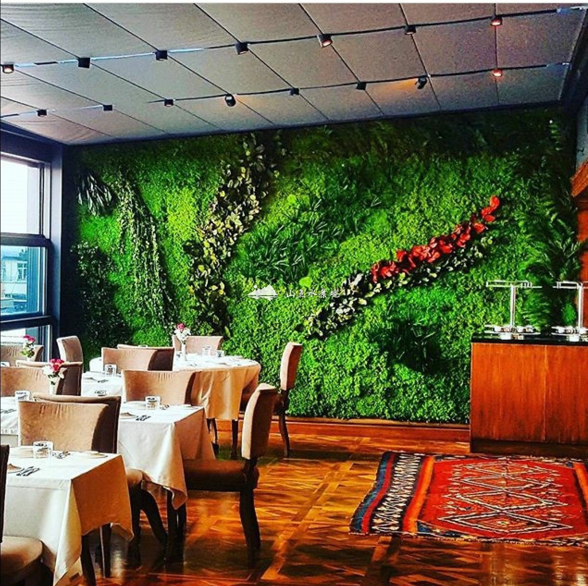 宴会餐厅苔藓植物墙背景墙