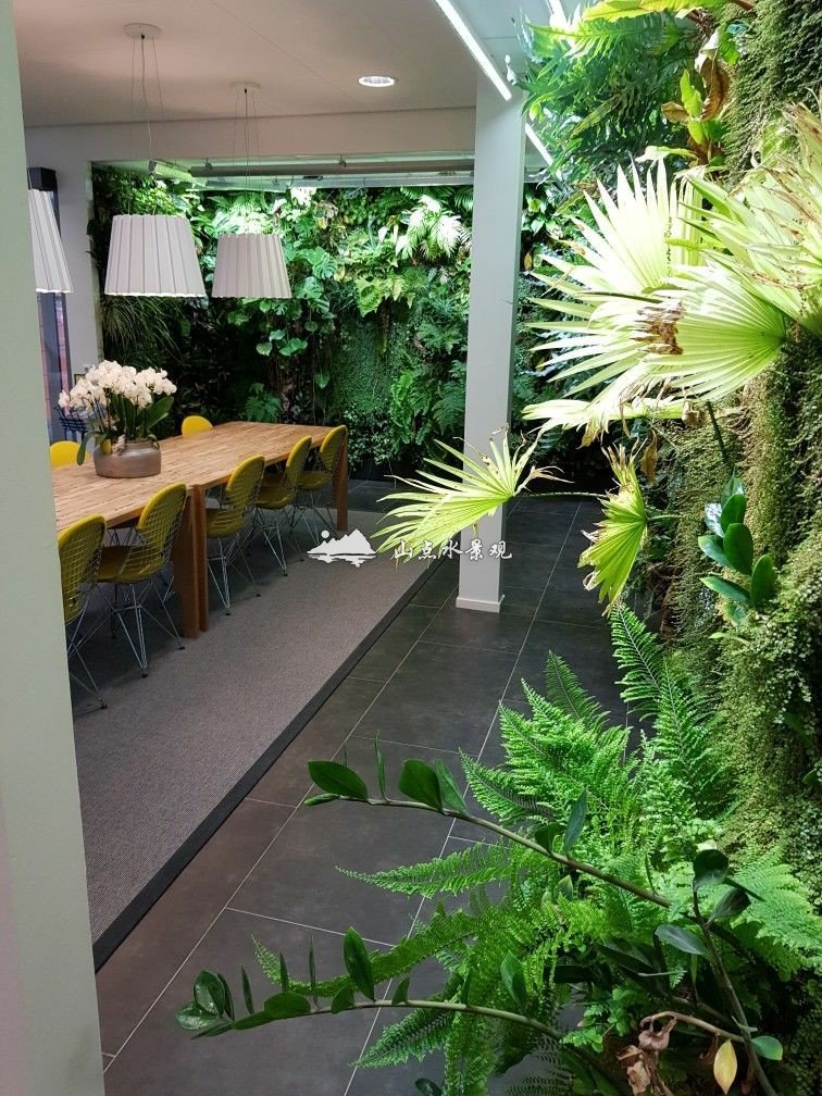 生态办公室_室内垂直绿化植物墙景观
