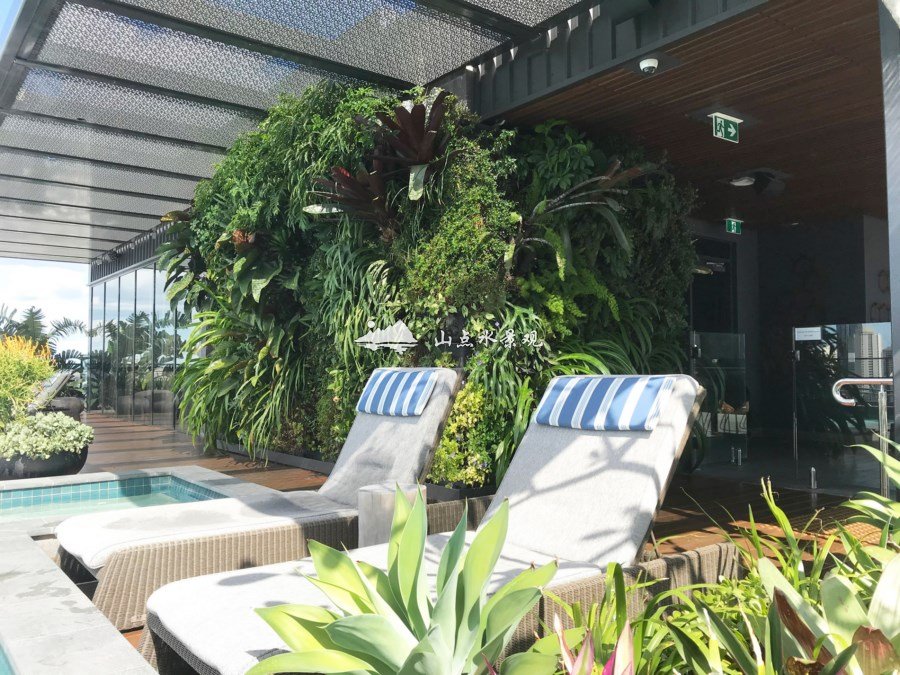 酒店植物墙，高档度假酒店垂直绿化景观