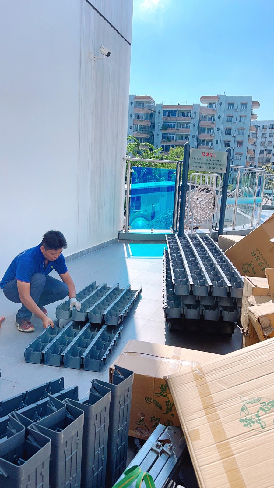 外墙植物墙，珠海市金湾区海华幼儿园垂直绿化景观